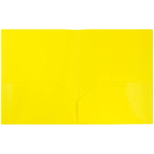 JAM Paper 9.5" x 11.5" Plastic 2-Pocket POP Folder